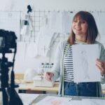 small business owner filming video for social media content creation