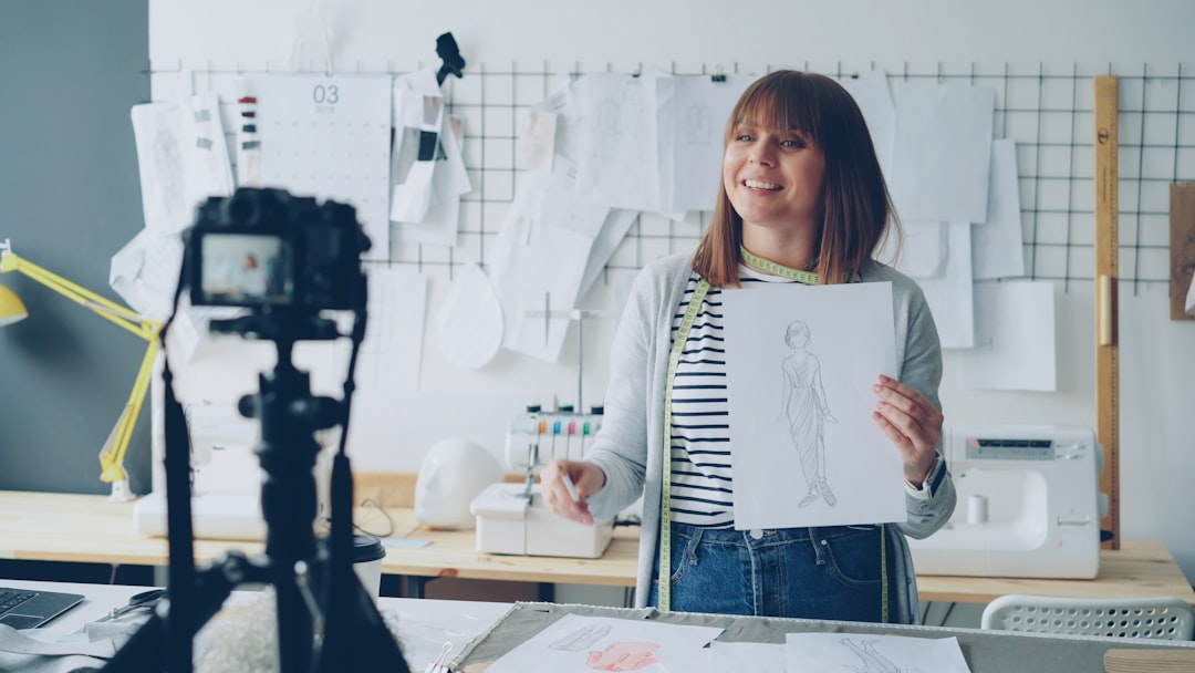 small business owner filming video for social media content creation